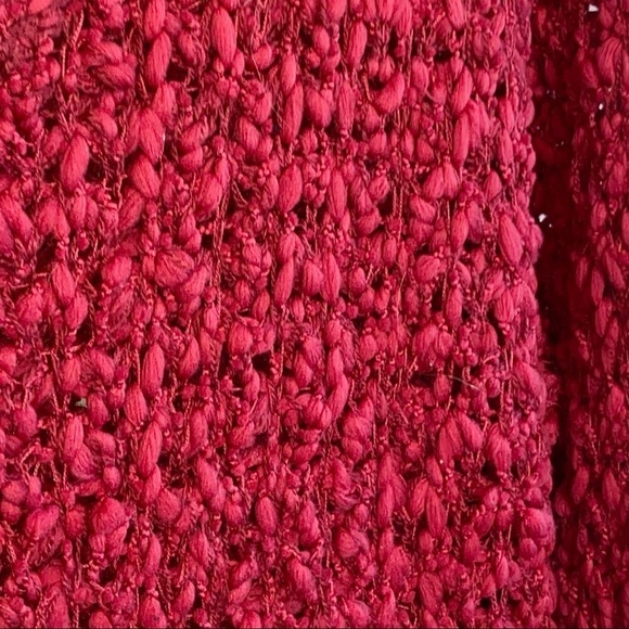 Band of Gypsies | Open Knit Sweater Red Crop Small - Picture 9 of 13